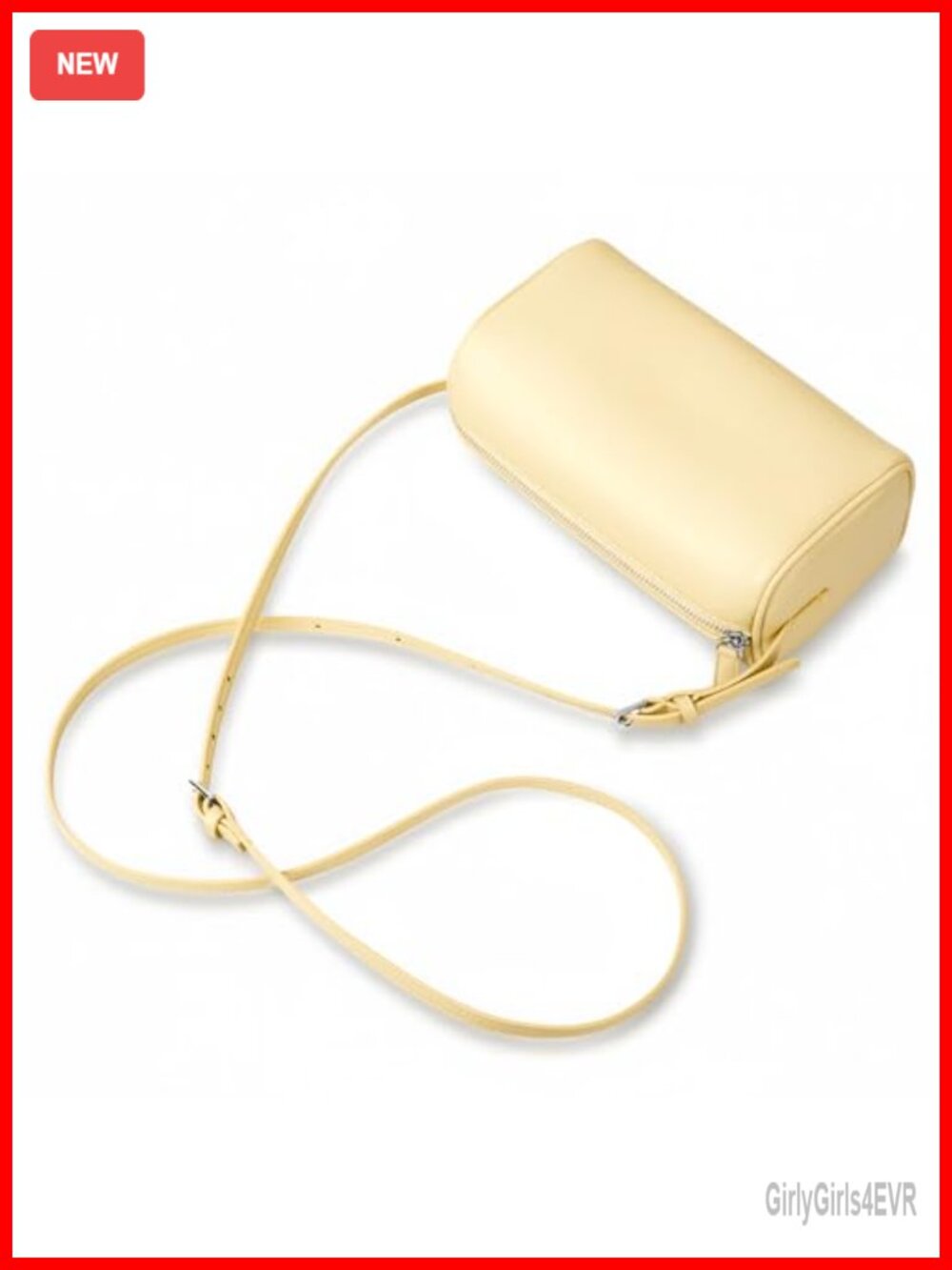 Vegan Leather Mini Crossbody Barrel Purse Hobo Bag with Adjustable Strap - Picture 3 of 6